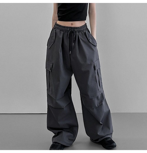new trending casual loose wide leg pants high waist women's pants & trousers 2023 women clothing with big pockets new trending casual loose wide leg pants high waist women's pants & trousers 2023 women clothing with big pockets